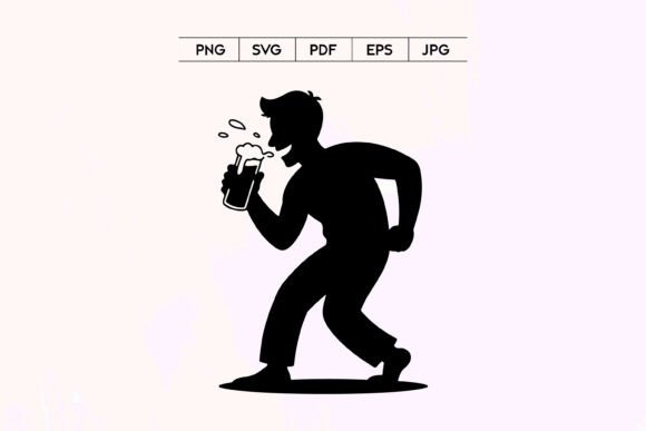 A Craft-Ready Beer Mug Silhouette Graphic