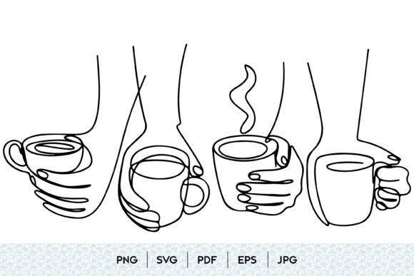 A Designer's Review: Coffee Cup Line Art Graphics for Brand Storytelling
