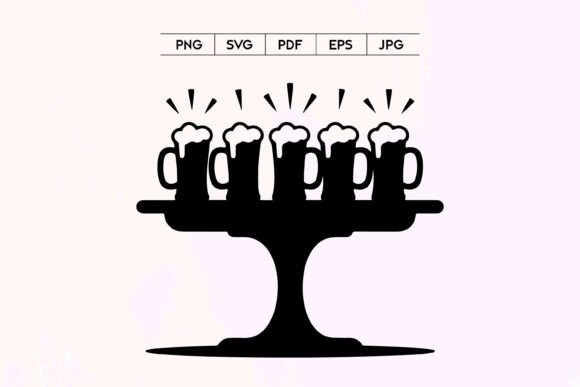 Beer Mug Party Tree: A Versatile Graphic for Celebratory Designs