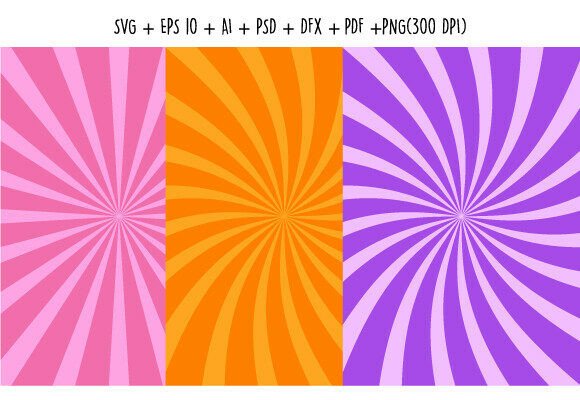 Colorful Retro Swirl Graphics: A Seller's Background Review