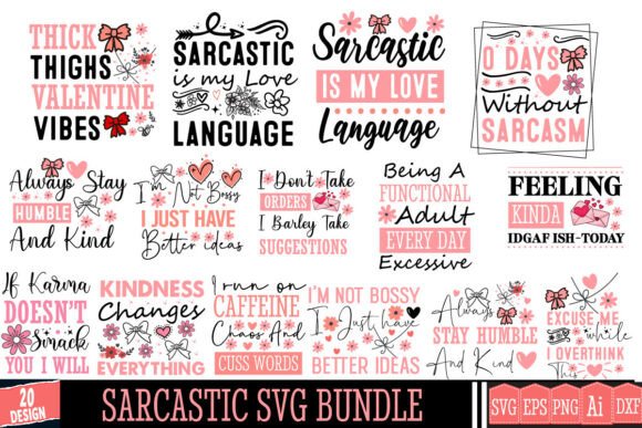 Sarcastic Graphics Bundle: Bold T-Shirt Designs for Blogging